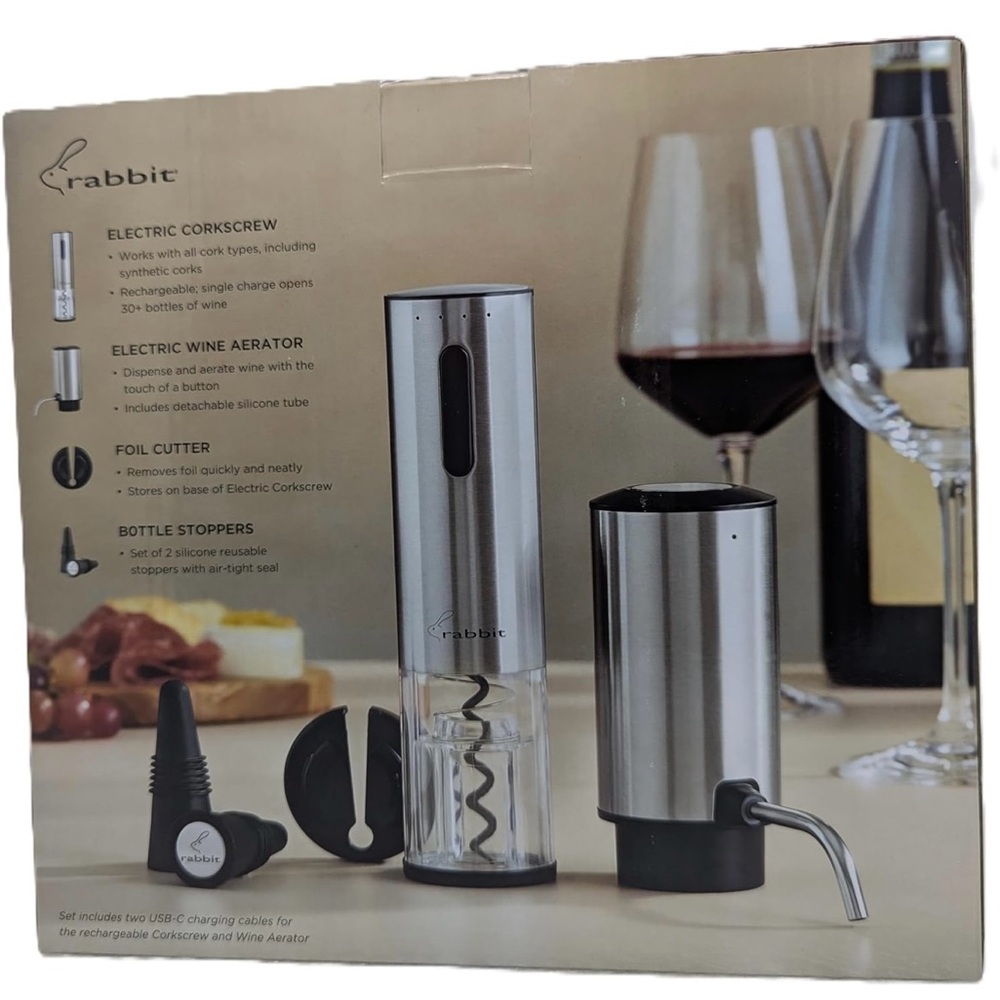 5pc Rabbit Electric Wine Tool Set - Picture 2 of 3